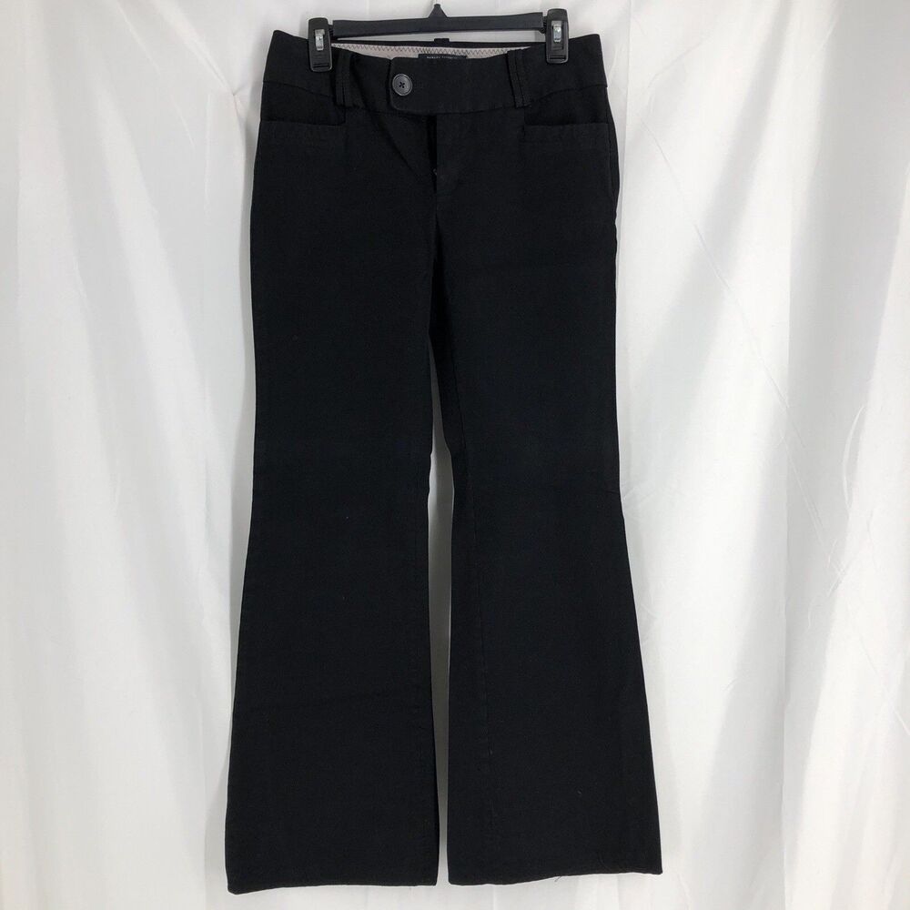 Banana Republic Dress Pants Womens Size 8 Short Black 323 Martin Fit Bootcut